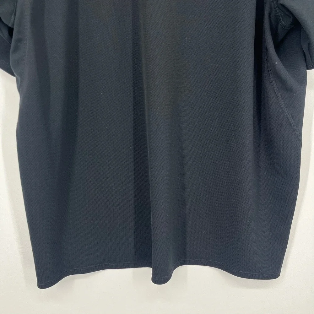 Nike Fit Dry Mens XL Black Short Sleeve Running Shirt Reflective Vtg Y2K
